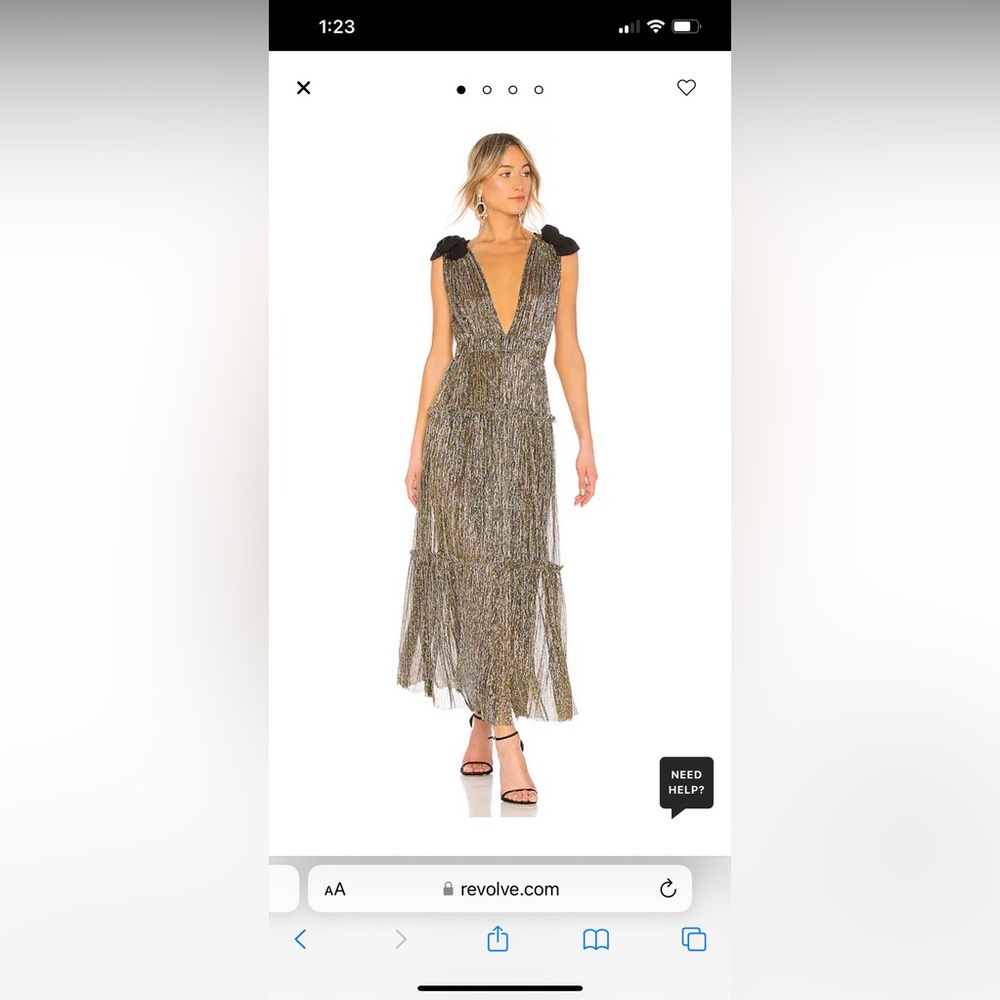 Sabrina Musayev Ray Dress in Gold